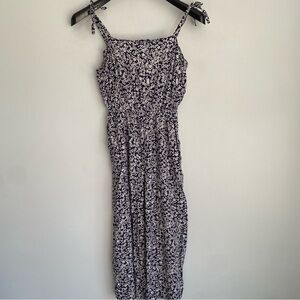 GAP Sleeveless Cami Jumpsuit Romper Navy Blue Floral Size S